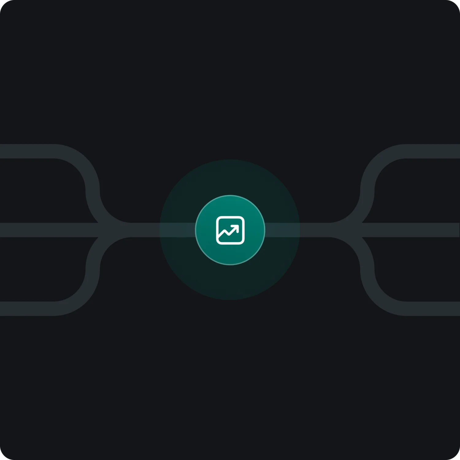 Netzwerkdiagramm mit zentralem Knoten und Verbindungslinien