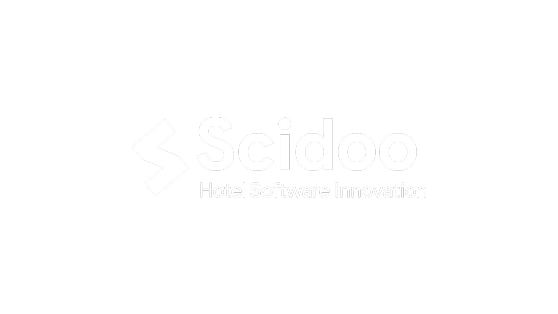 Scidoo Logo mit S und Schriftzug Hotel Software Innovation